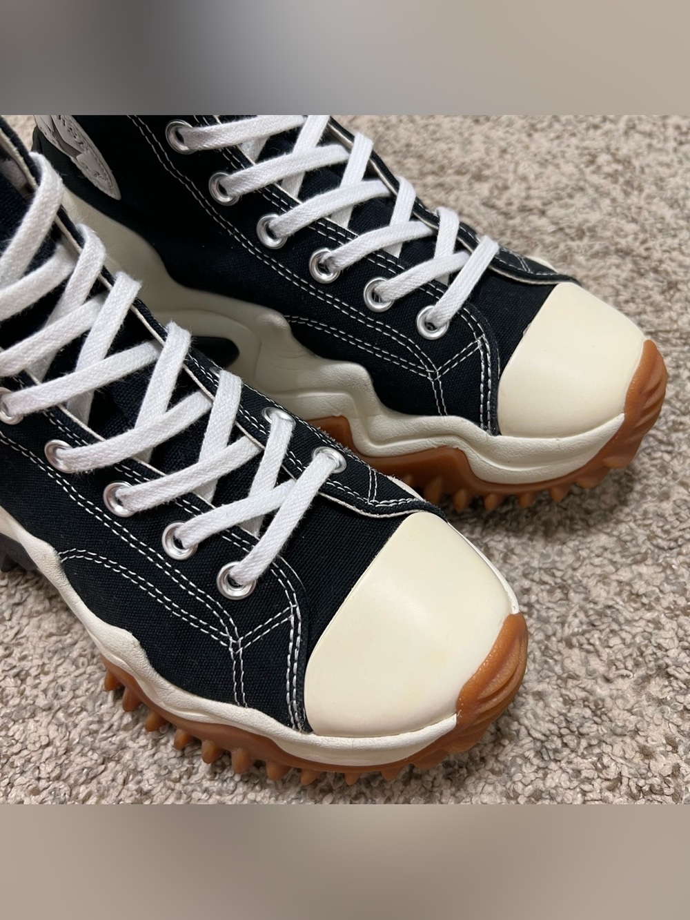 Converse Run Star Motion Platform High-Top Sneakers Black/White/Gum Size M6/W7.5 - Picture 5 of 13